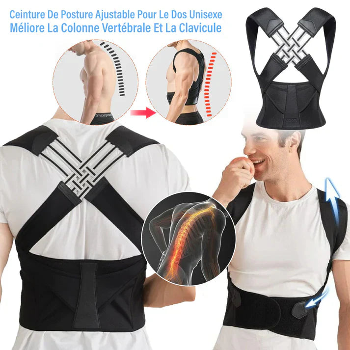 Correcteur De Posture Pour Attelle Dorsale Réglable Hommes et Femmes