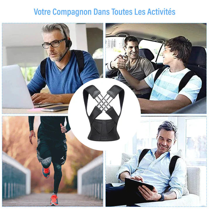 Correcteur De Posture Pour Attelle Dorsale Réglable Hommes et Femmes